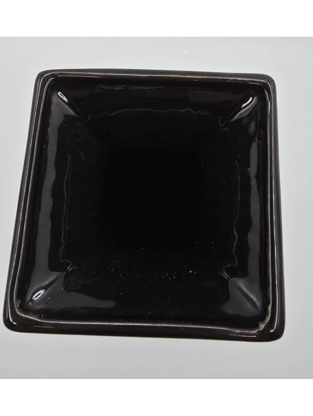 Haeger Floral Black Ceramic Modern Vase 616-05 USA 2004 12